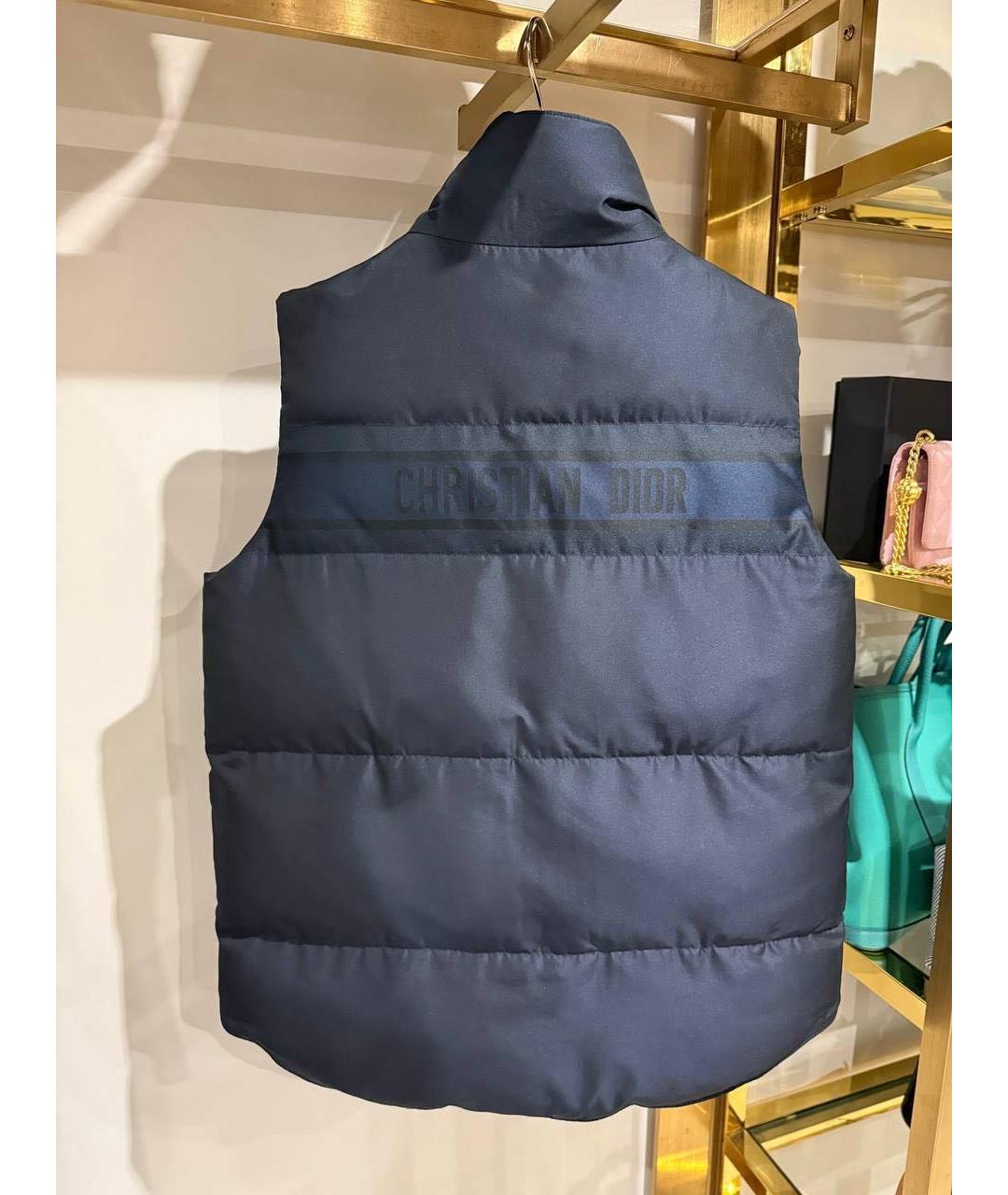 CHRISTIAN DIOR Темно-синий жилет, фото 3