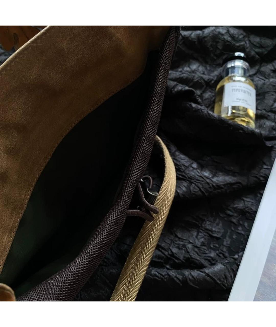 PRADA Коричневая замшевая сумка через плечо, фото 6