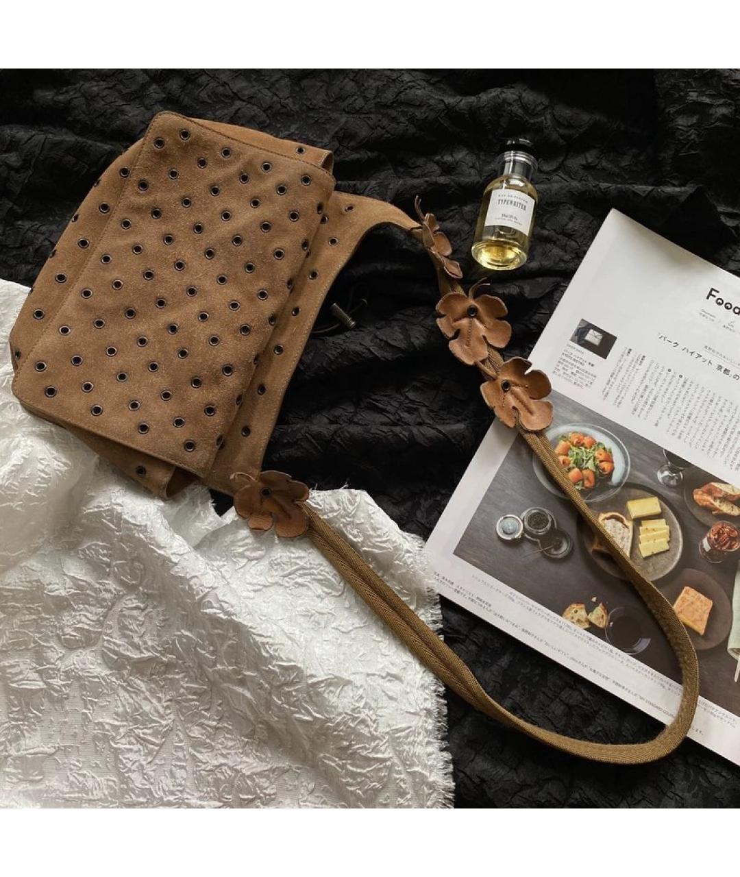 PRADA Коричневая замшевая сумка через плечо, фото 10