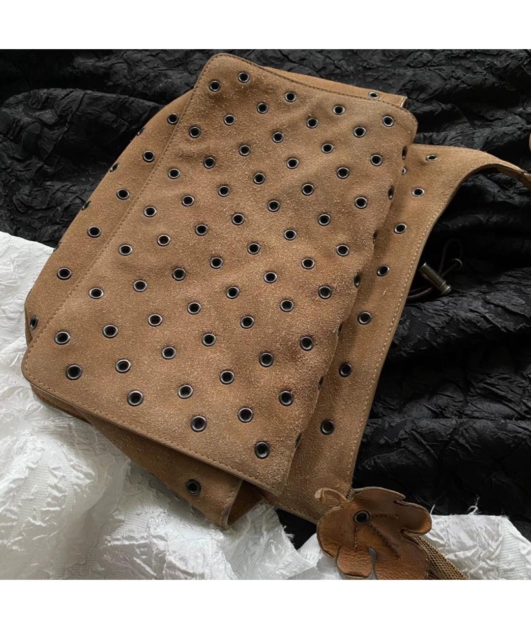 PRADA Коричневая замшевая сумка через плечо, фото 2