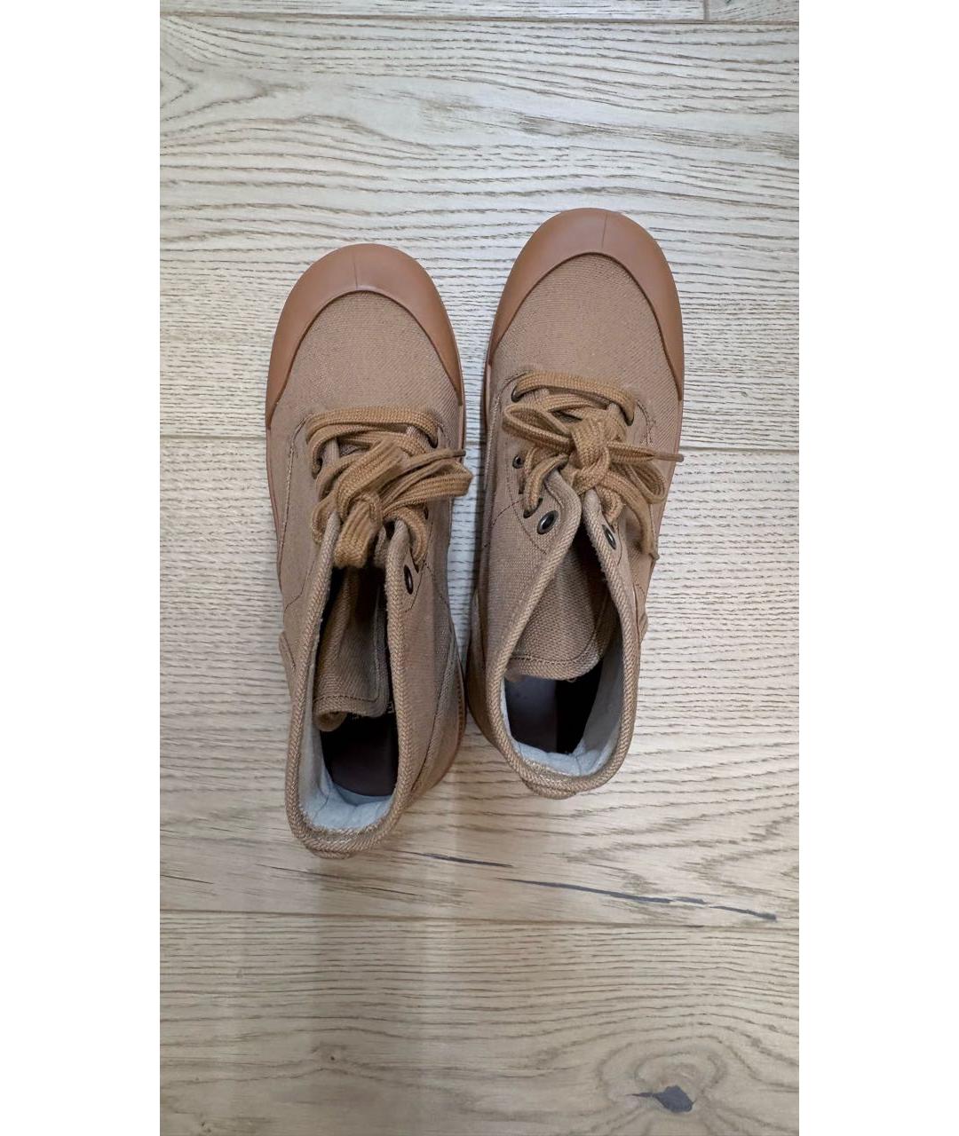 CELINE Коричневые текстильные ботинки, фото 2