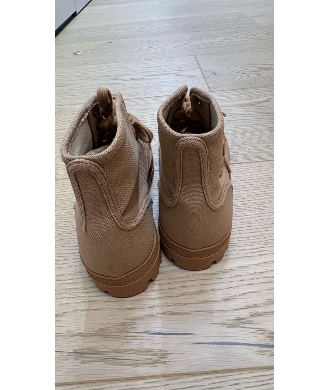 CELINE Коричневые текстильные ботинки, фото 3