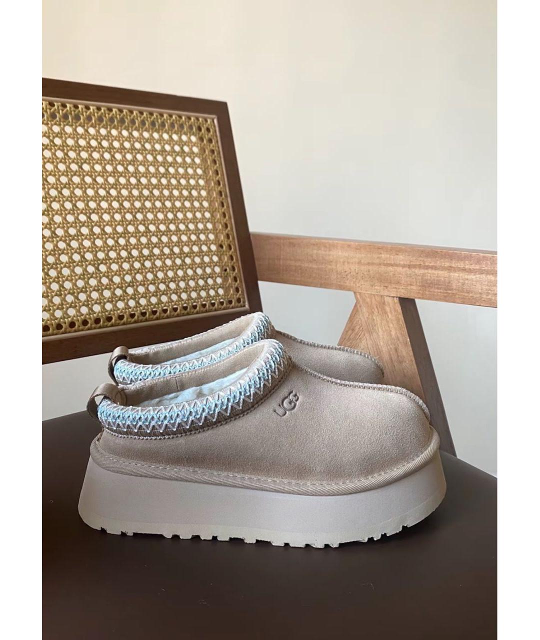 UGG AUSTRALIA Бежевые замшевые сабо, фото 7