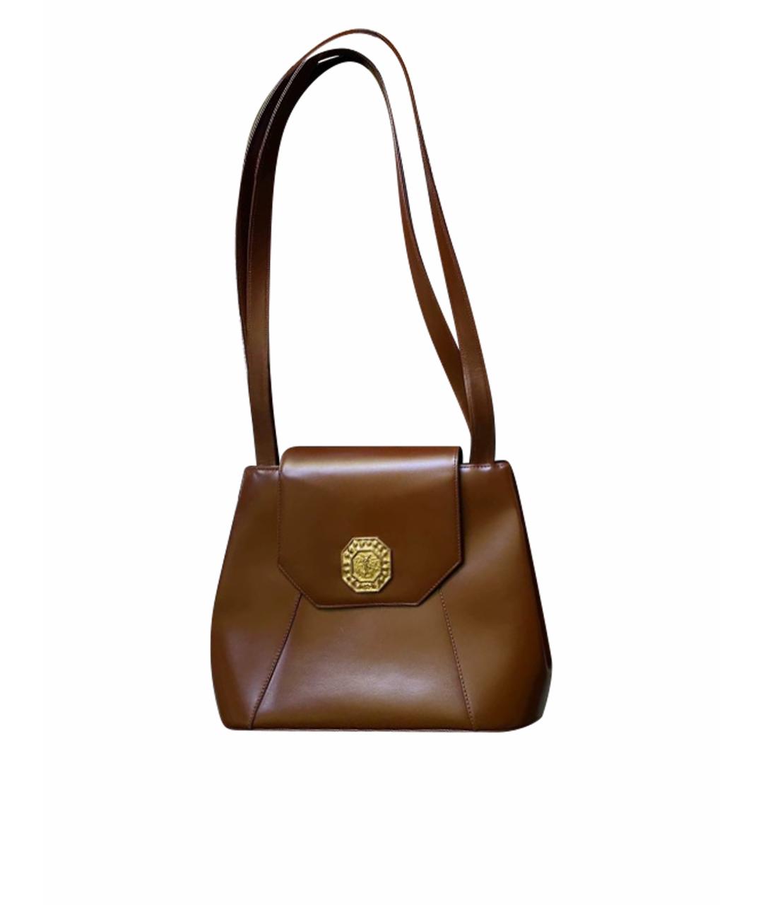 SAINT LAURENT Коричневая кожаная сумка через плечо, фото 1