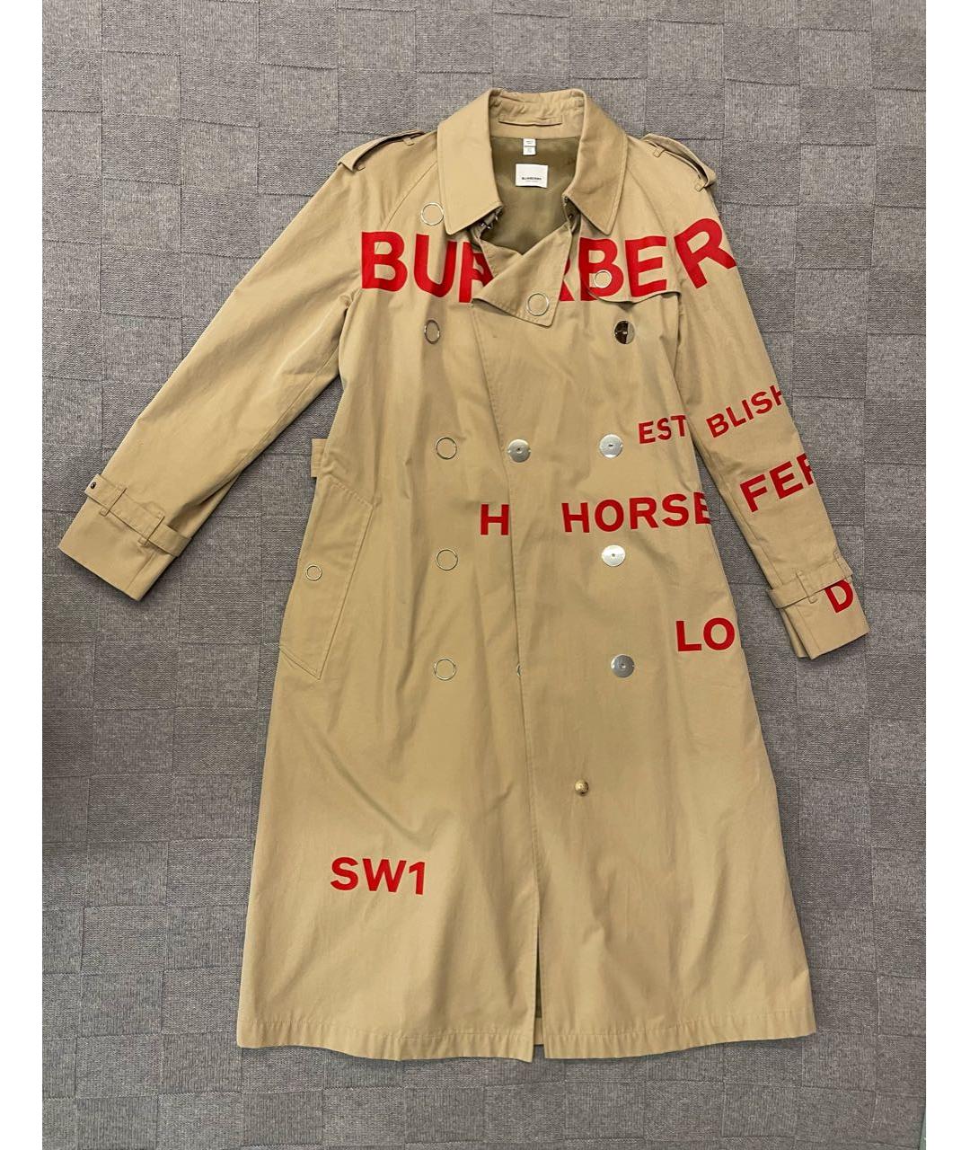 BURBERRY Бежевый хлопковый тренч/плащ, фото 2