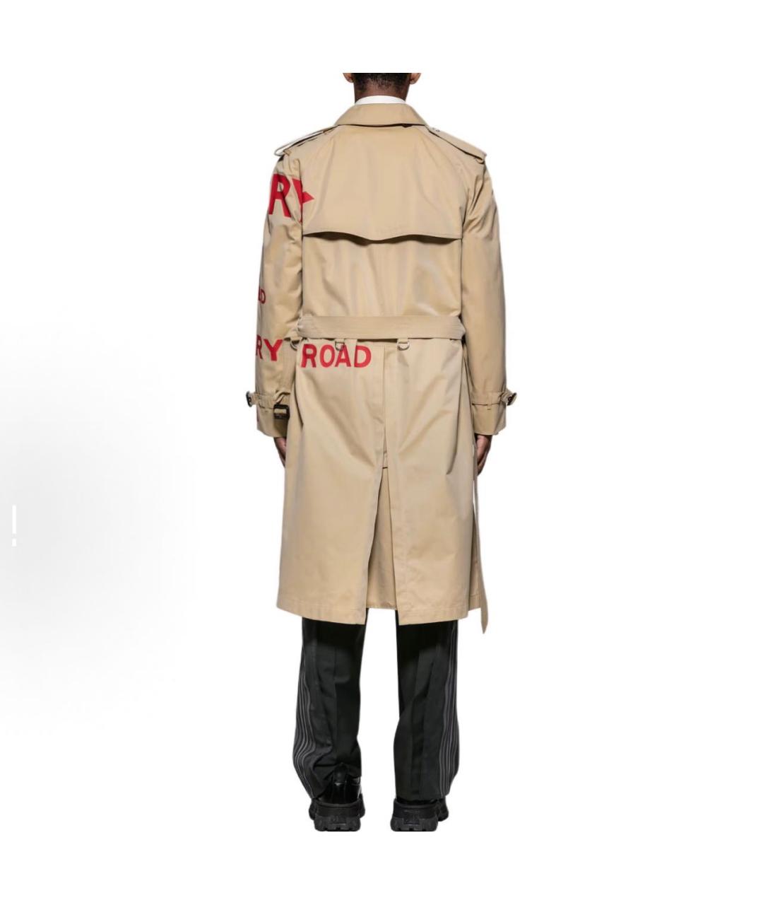 BURBERRY Бежевый хлопковый тренч/плащ, фото 8