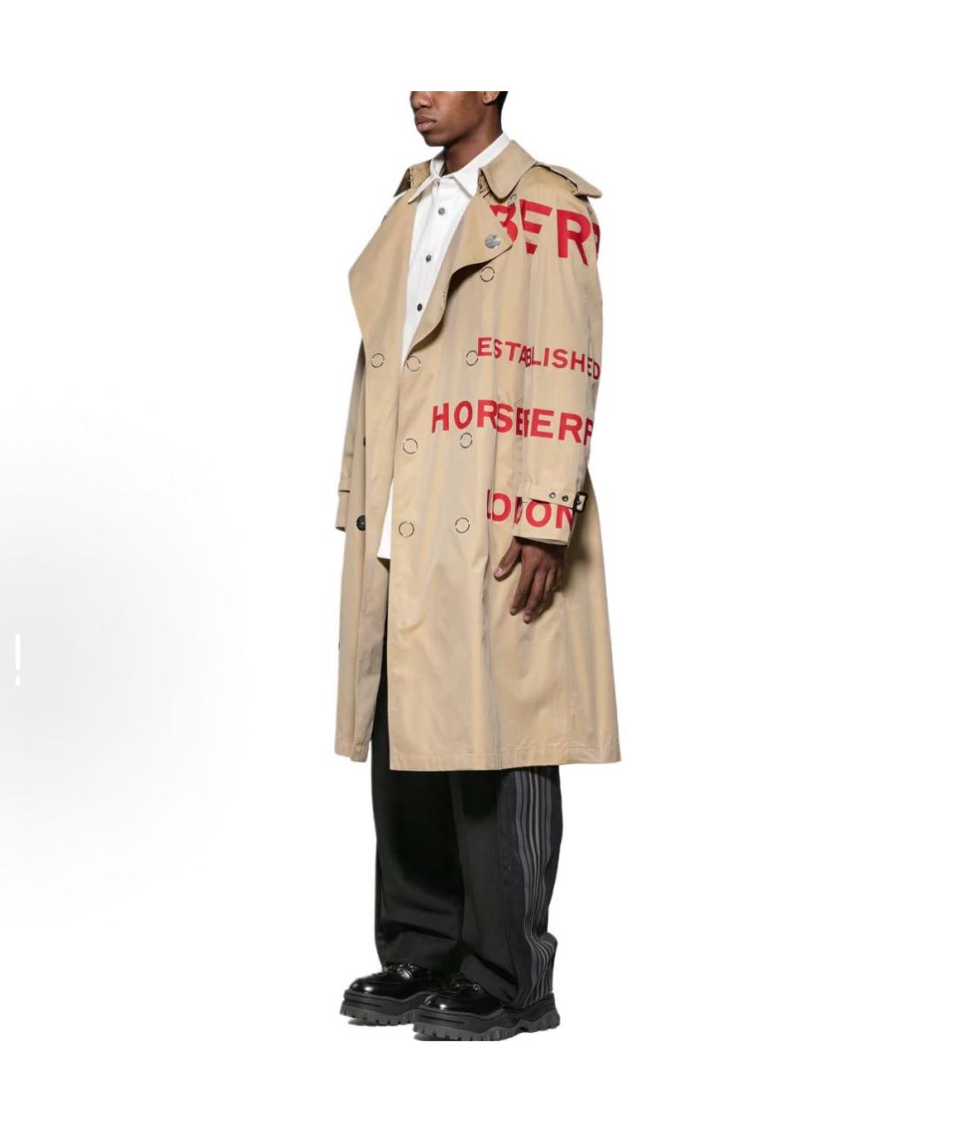 BURBERRY Бежевый хлопковый тренч/плащ, фото 7