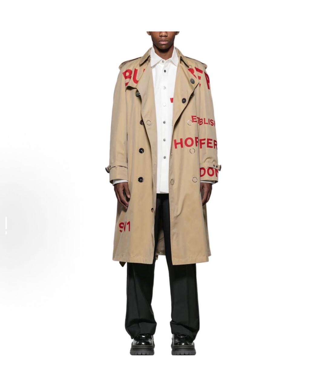 BURBERRY Бежевый хлопковый тренч/плащ, фото 6