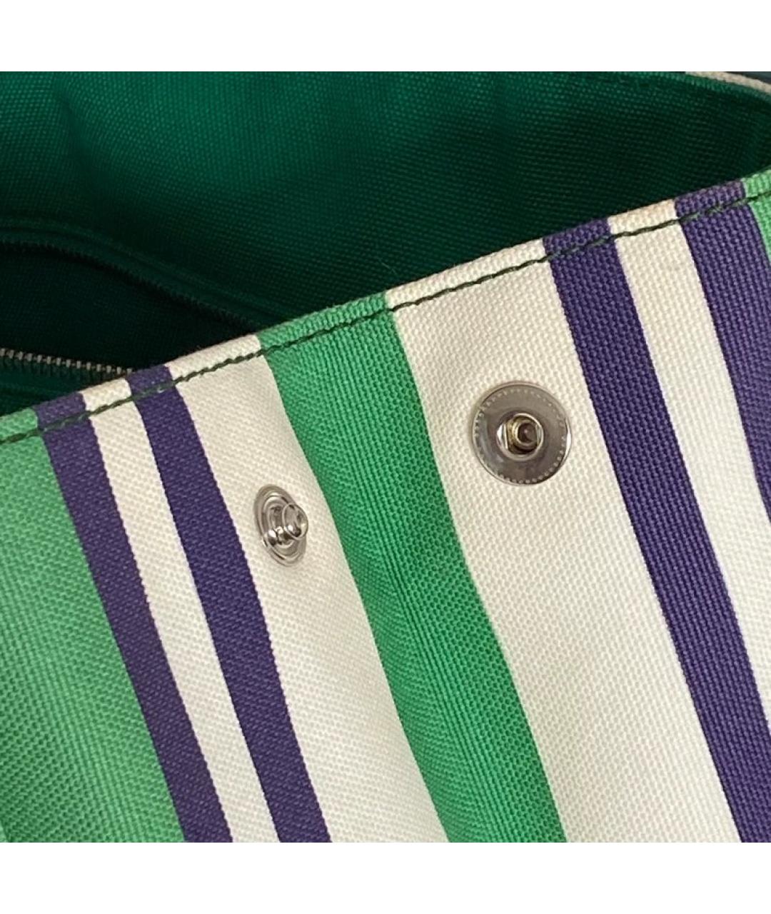 MIU MIU Зеленая тканевая сумка тоут, фото 4