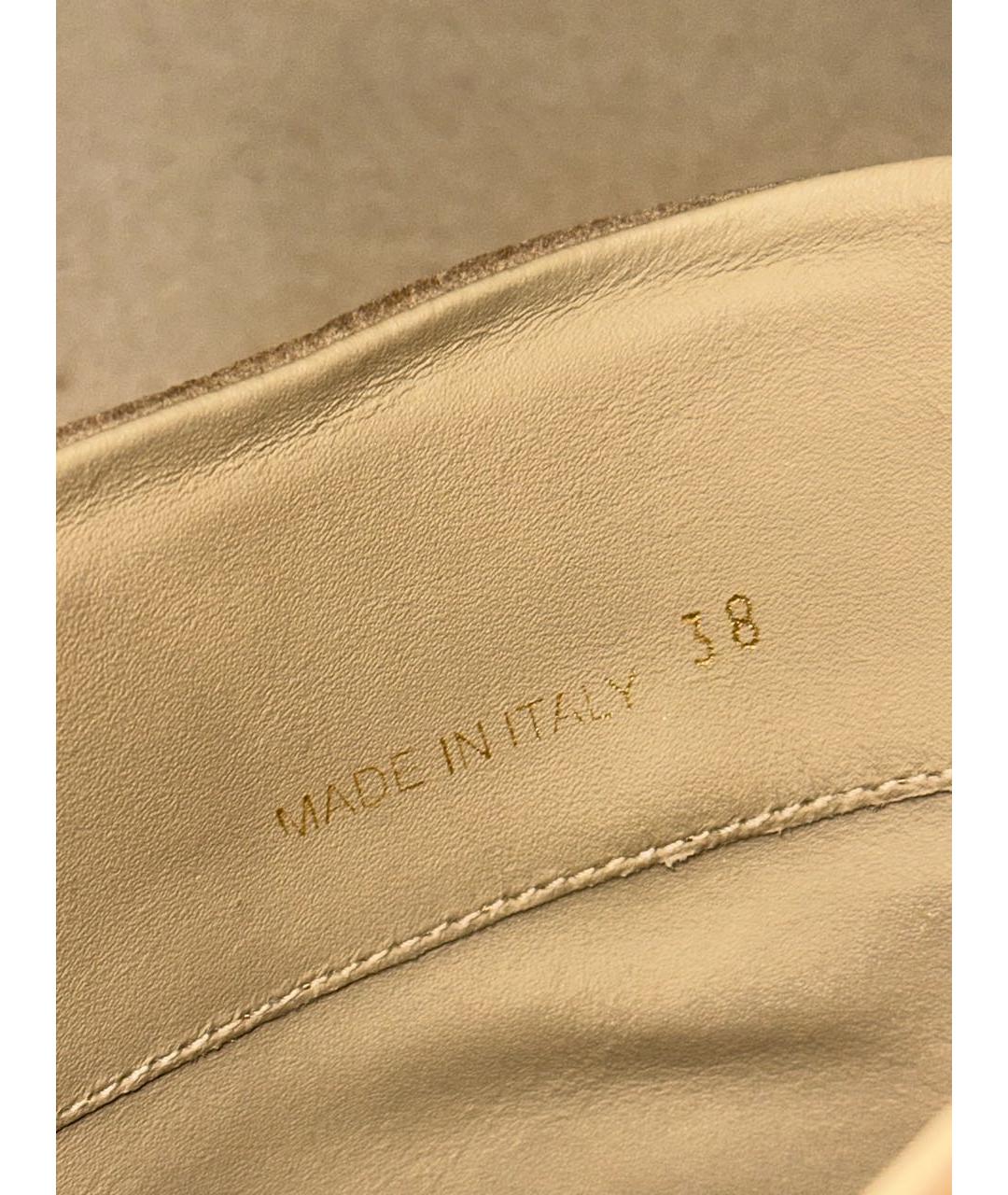 GIA COUTURE Бежевые замшевые сапоги, фото 5