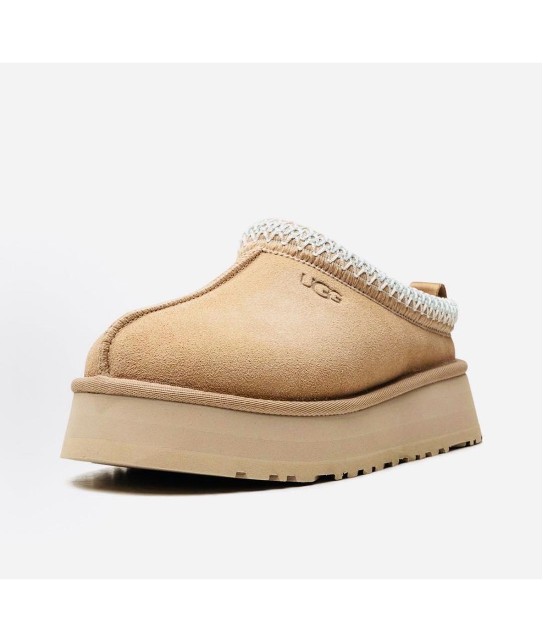 UGG AUSTRALIA Бежевые замшевые сабо, фото 2