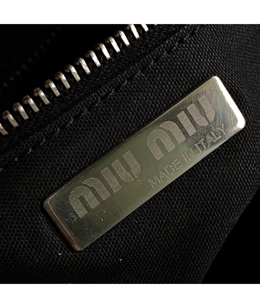 MIU MIU Черная кожаная сумка с короткими ручками, фото 4