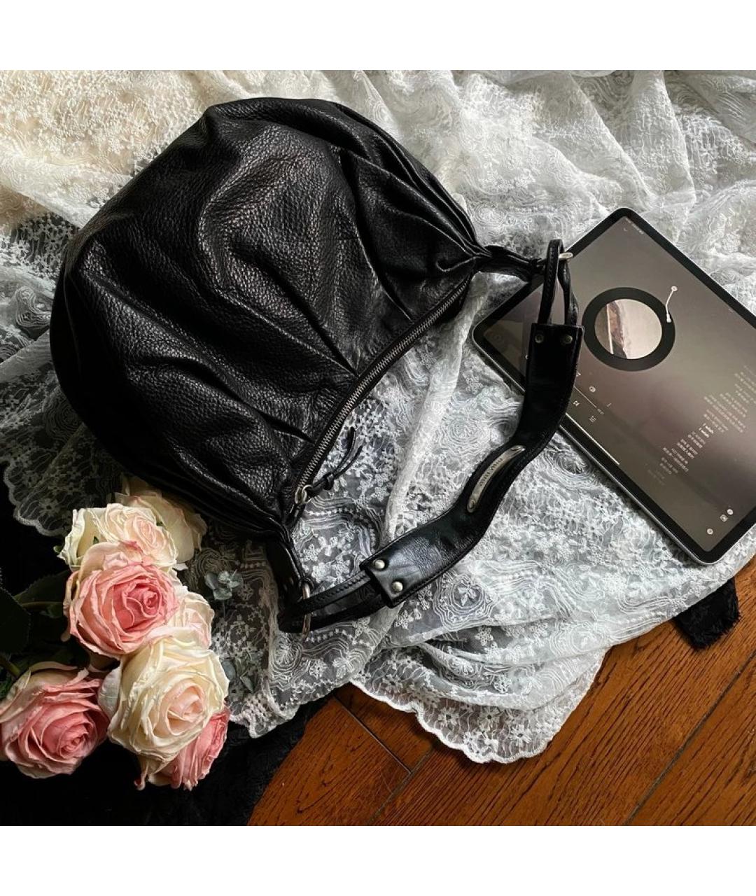 MIU MIU Черная кожаная сумка с короткими ручками, фото 6