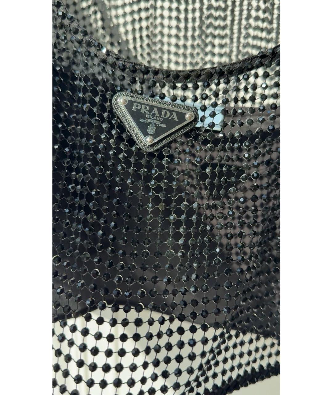 PRADA Черная шелковая майка, фото 3