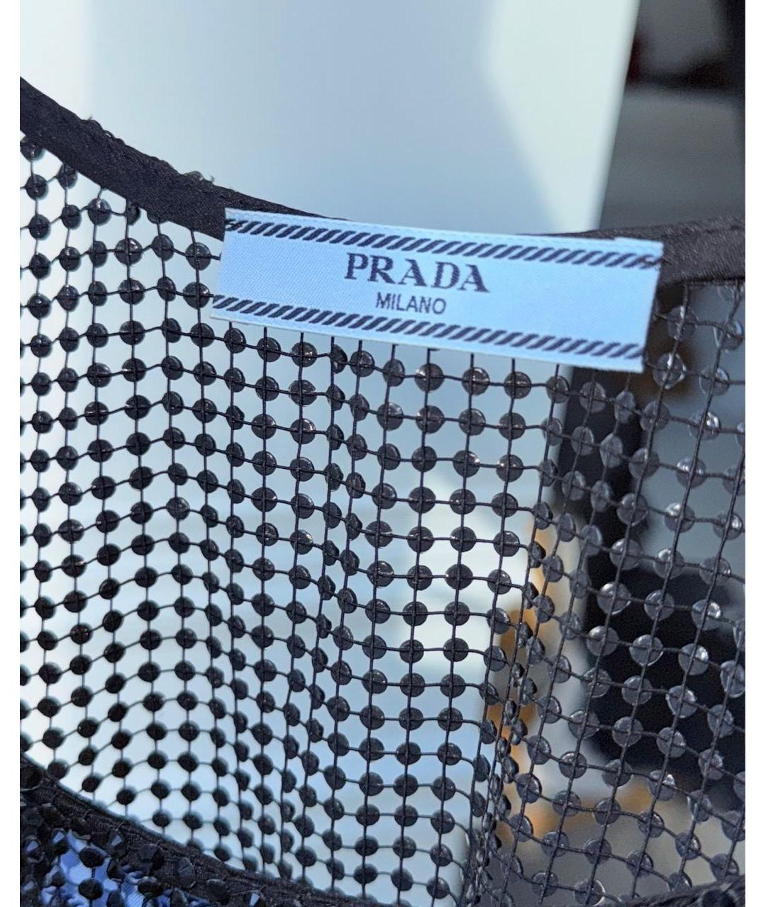 PRADA Черная шелковая майка, фото 2