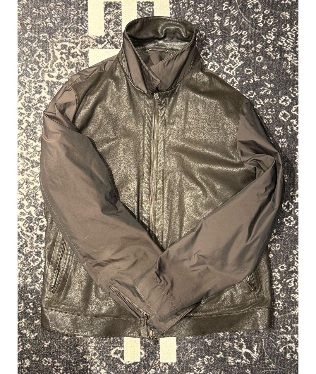 ERMENEGILDO ZEGNA XXX Черная кожаная куртка, фото 7