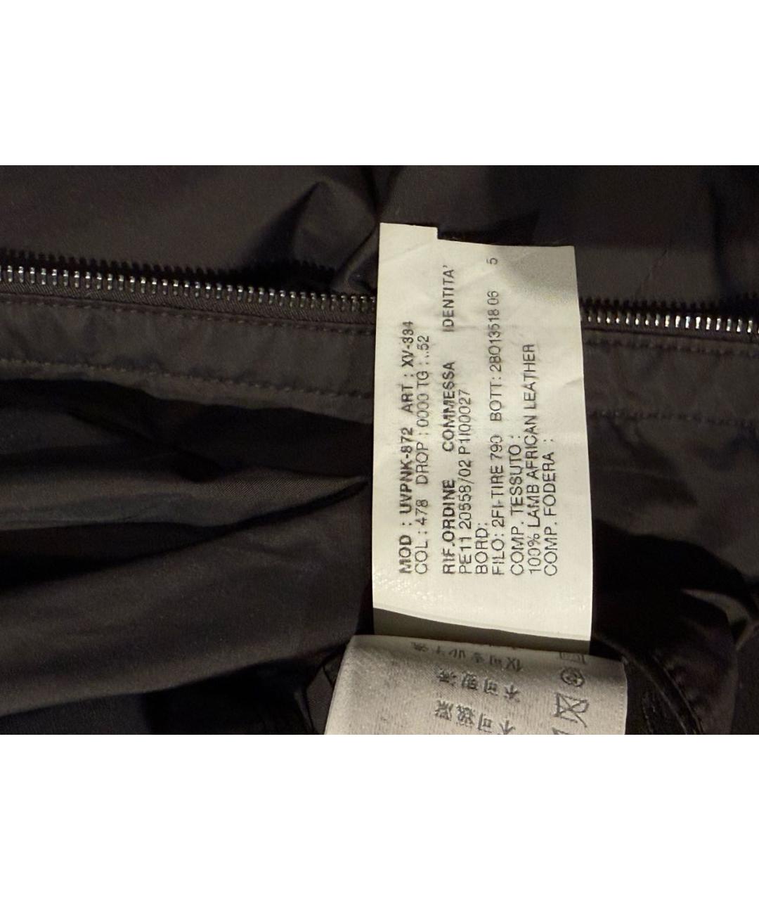 ERMENEGILDO ZEGNA XXX Черная кожаная куртка, фото 5