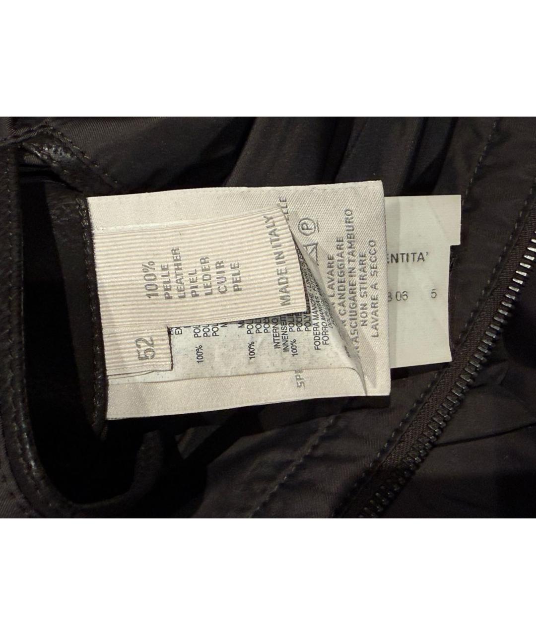 ERMENEGILDO ZEGNA XXX Черная кожаная куртка, фото 6