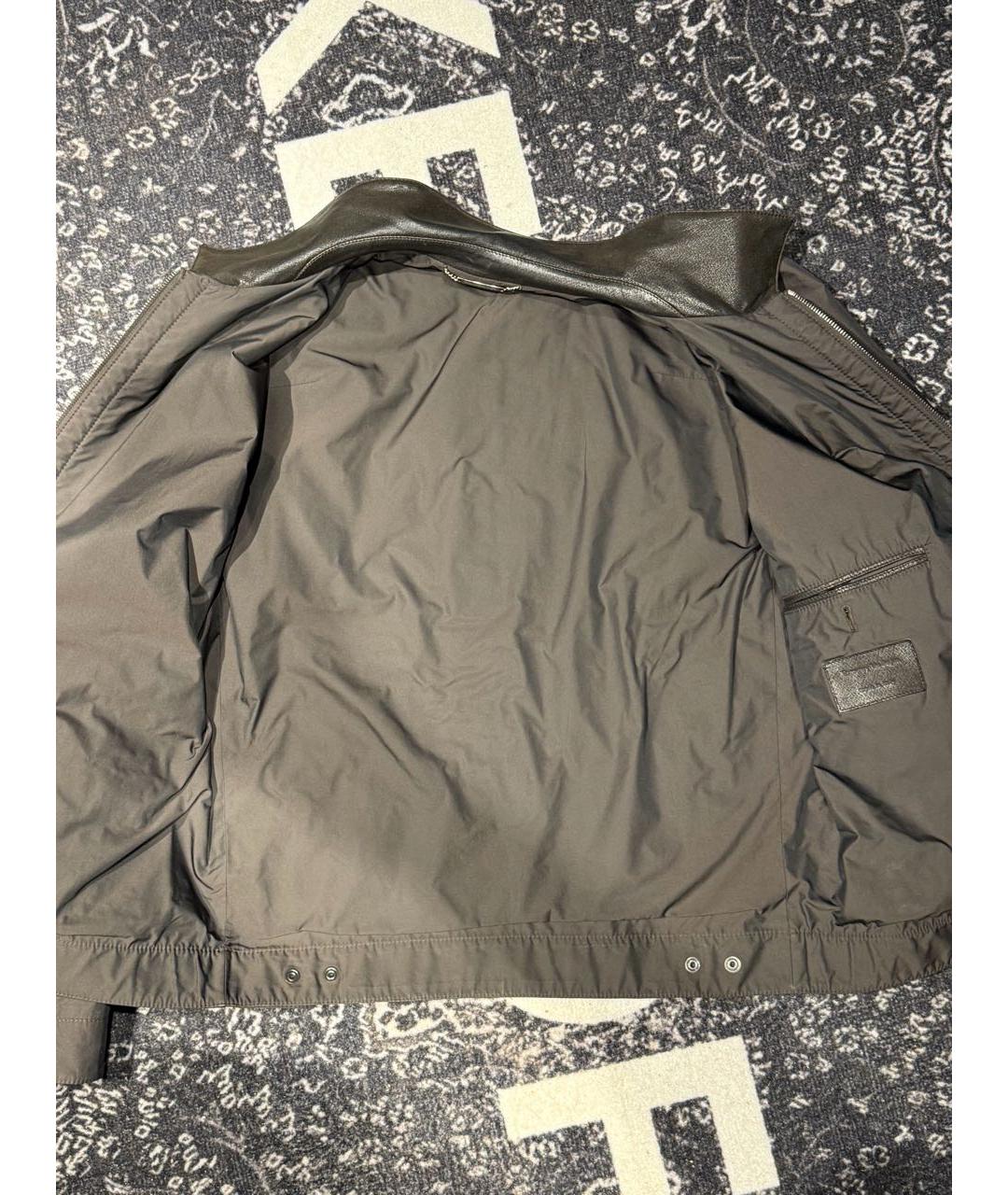 ERMENEGILDO ZEGNA XXX Черная кожаная куртка, фото 3