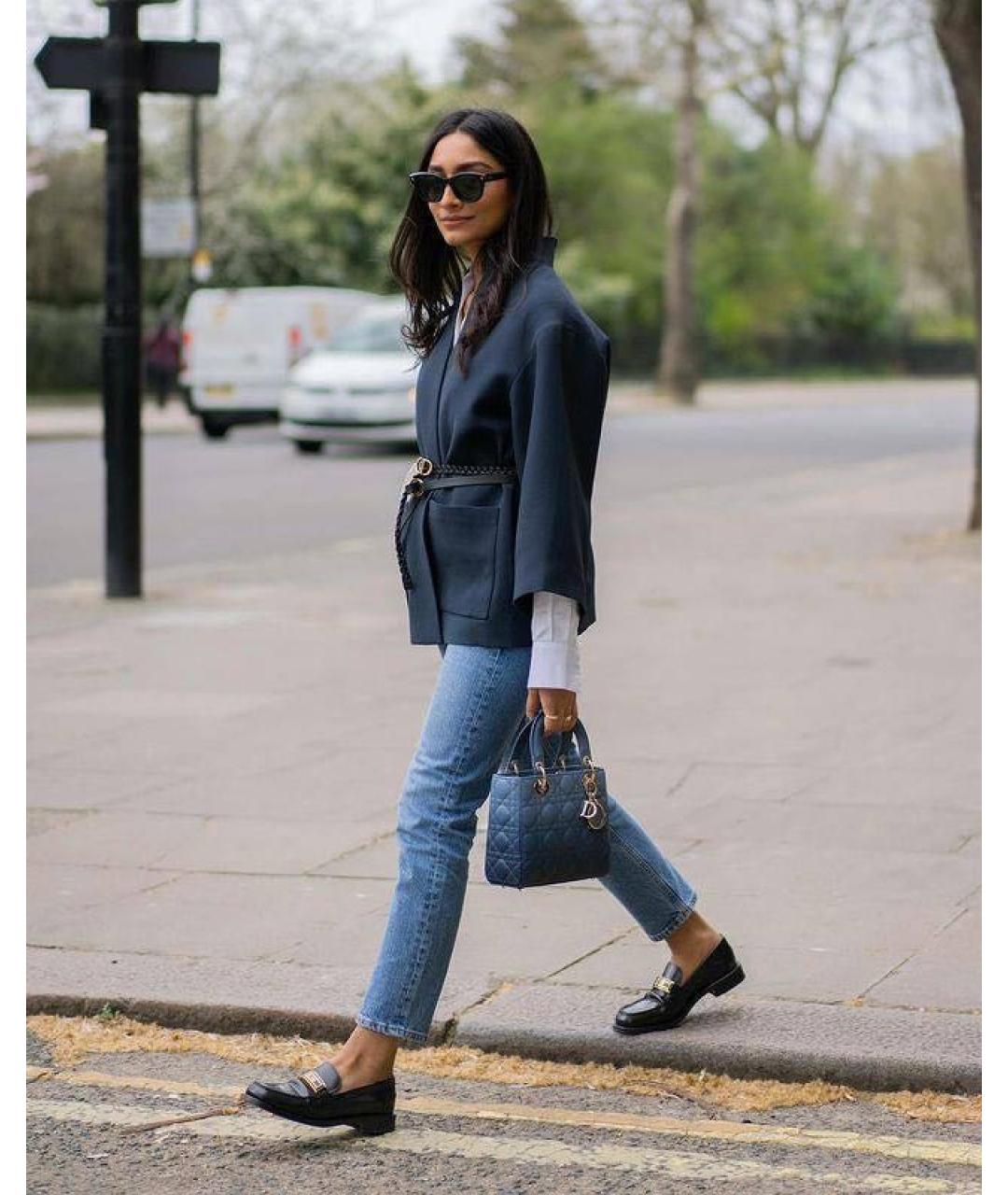 CHRISTIAN DIOR Черные кожаные лоферы, фото 3