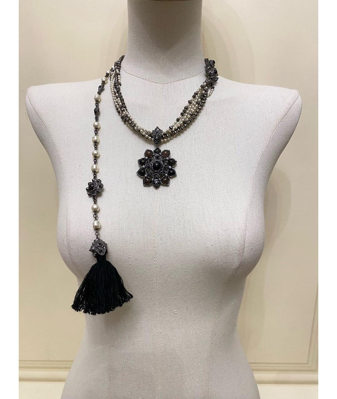 CHANEL Серебряное металлическое колье, фото 2