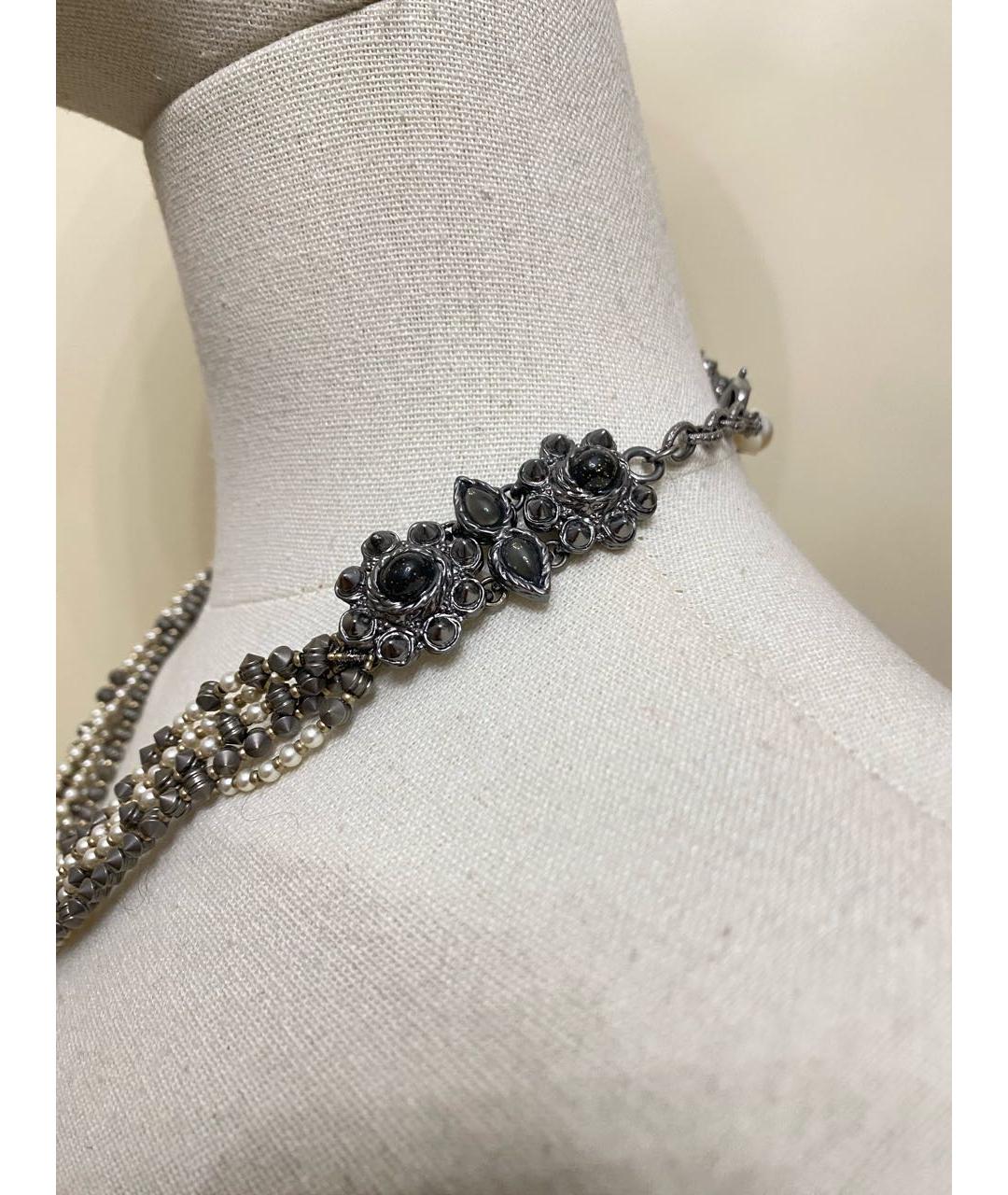 CHANEL Серебряное металлическое колье, фото 6