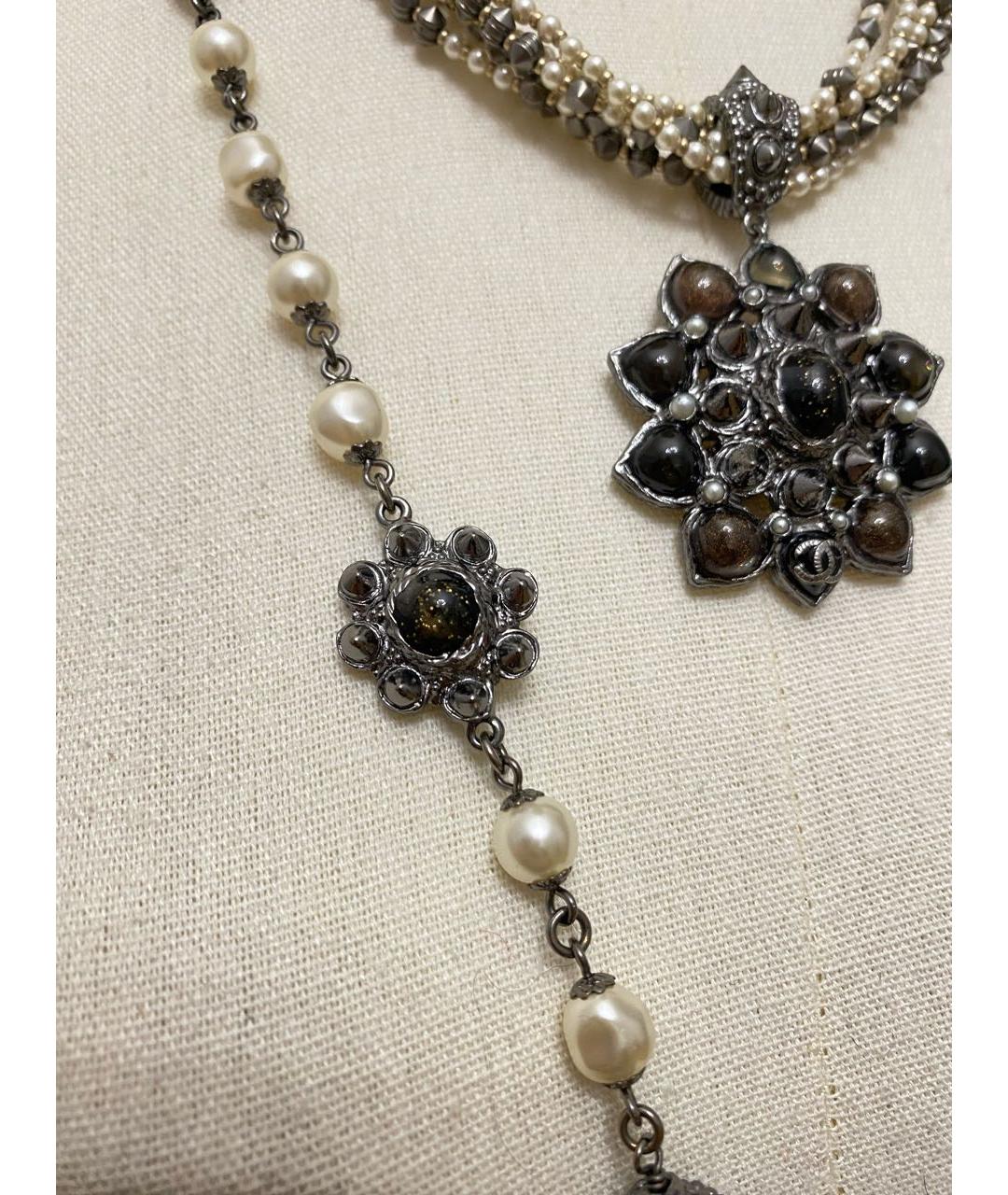 CHANEL Серебряное металлическое колье, фото 5