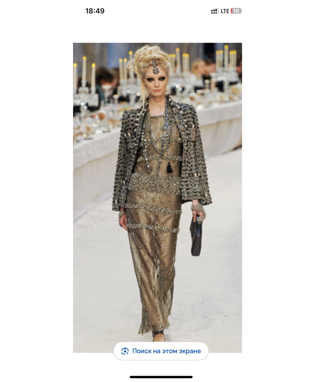 CHANEL Серебряное металлическое колье, фото 8