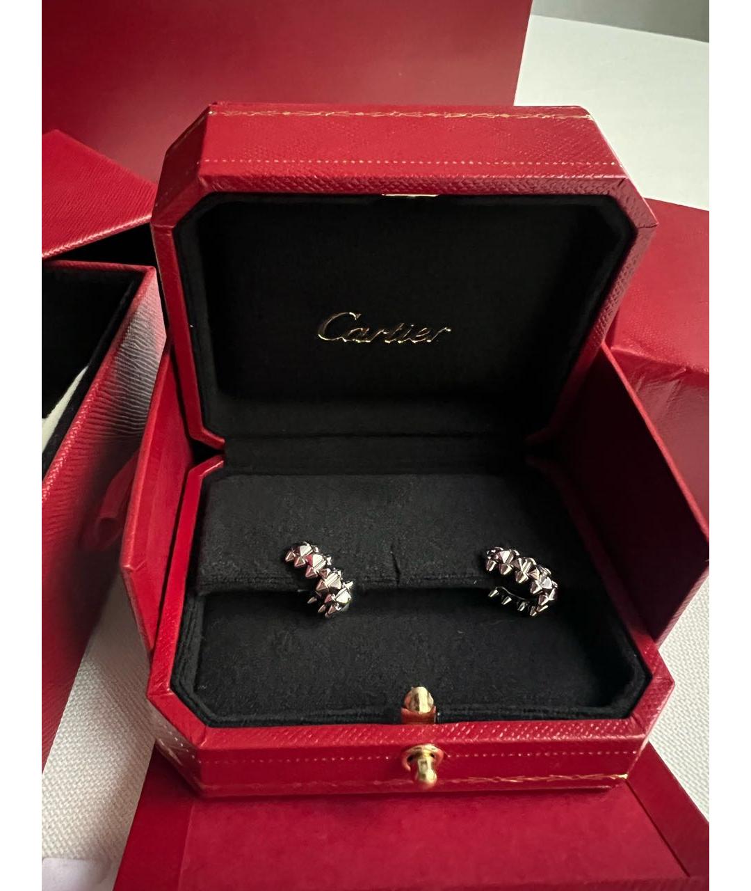 CARTIER Серебряные серьги из белого золота, фото 3