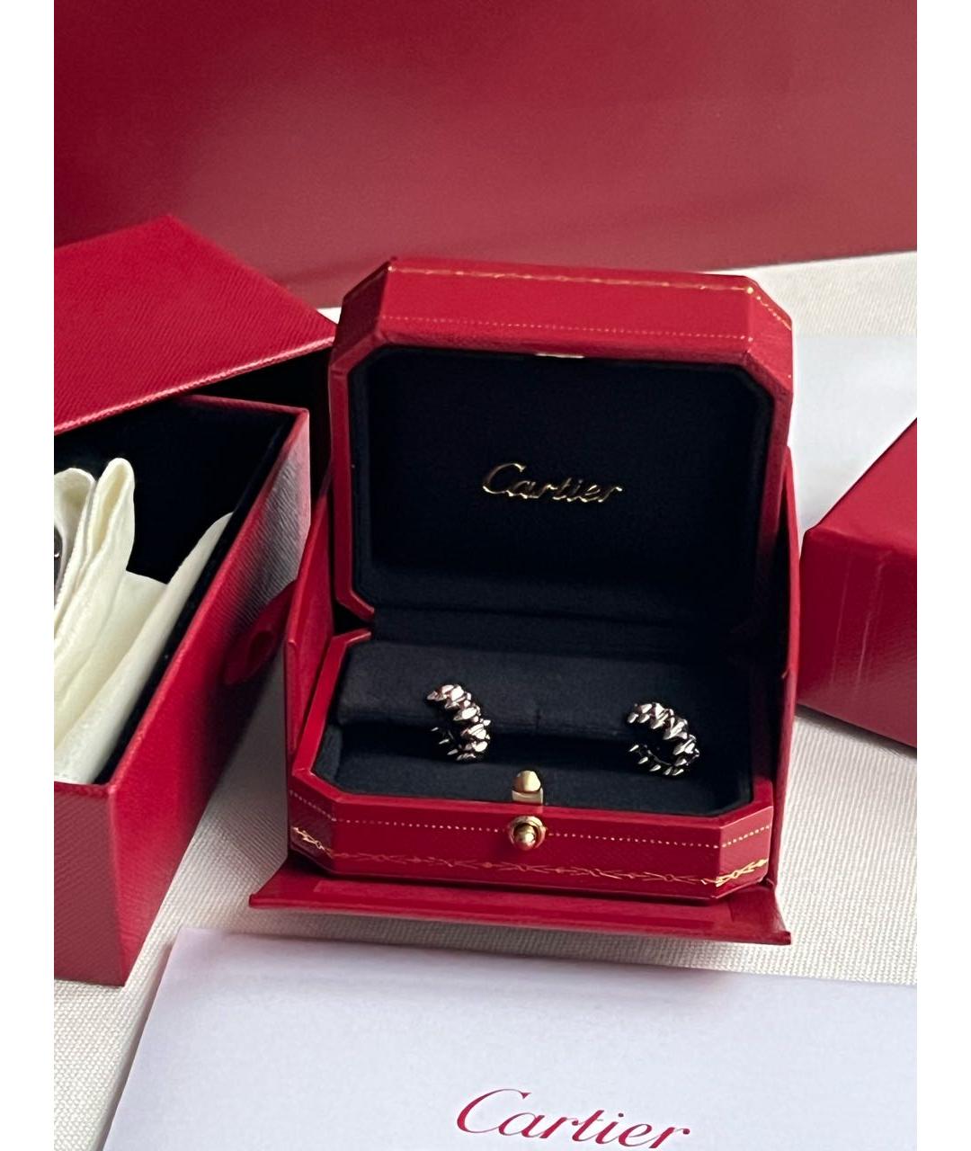 CARTIER Серебряные серьги из белого золота, фото 2