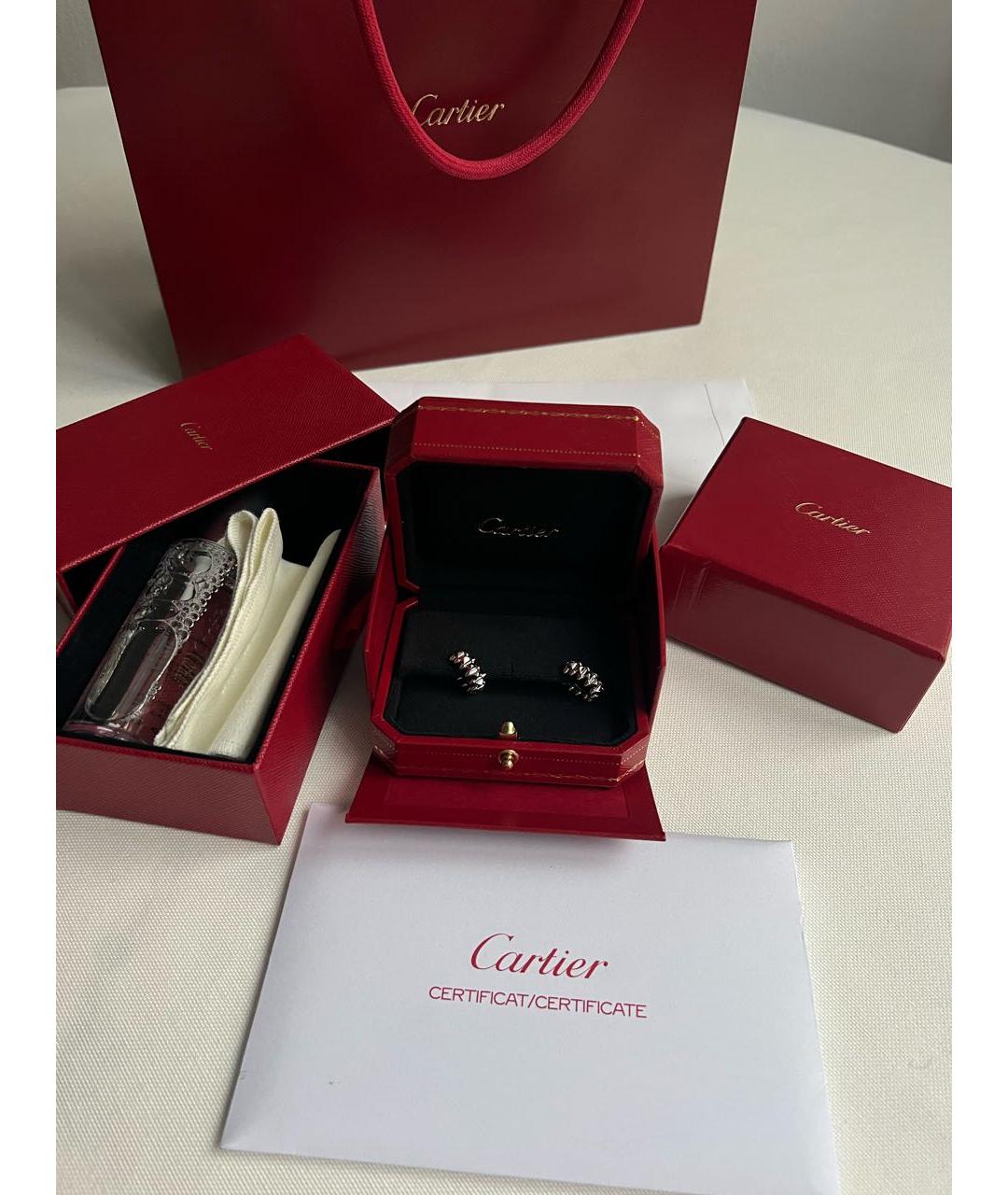 CARTIER Серебряные серьги из белого золота, фото 4