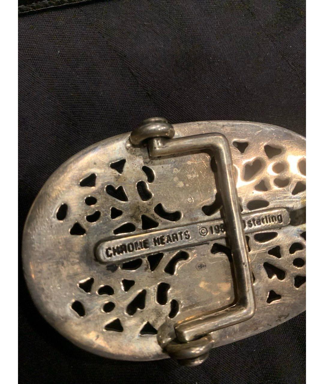 CHROME HEARTS Черный кожаный ремень, фото 4