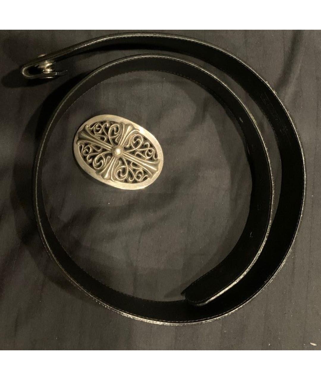 CHROME HEARTS Черный кожаный ремень, фото 7