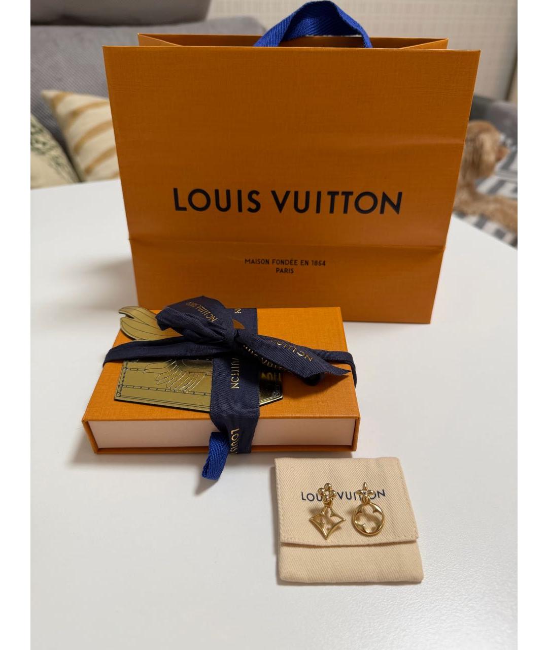 LOUIS VUITTON Золотые серьги, фото 5