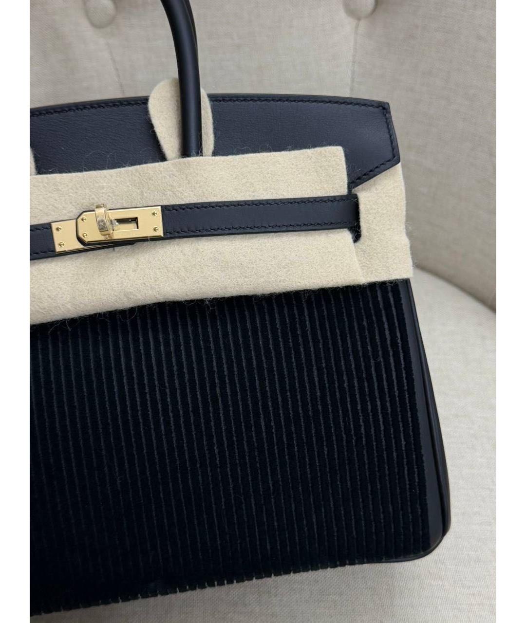 HERMES Черная кожаная сумка с короткими ручками, фото 2