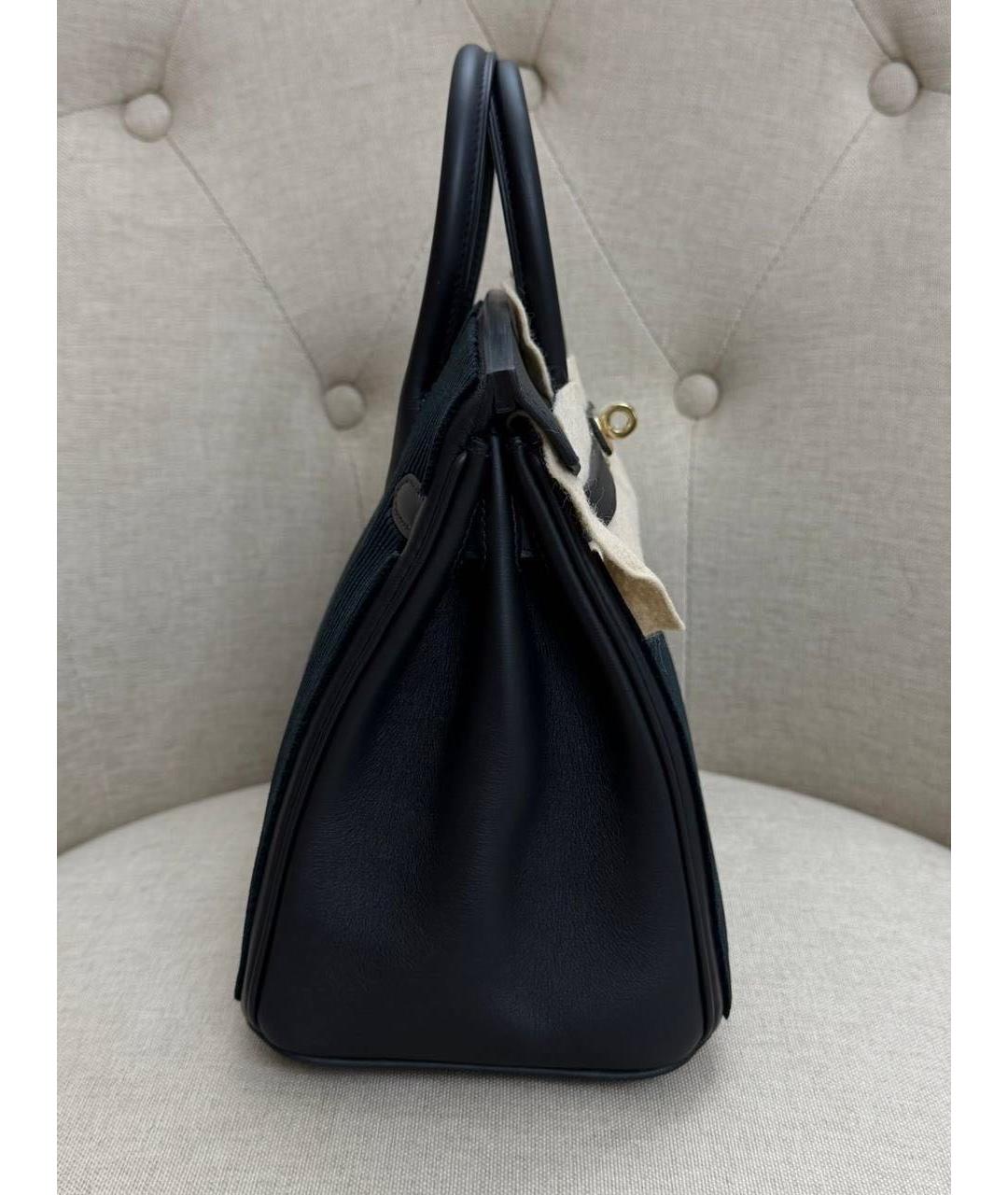 HERMES Черная кожаная сумка с короткими ручками, фото 6