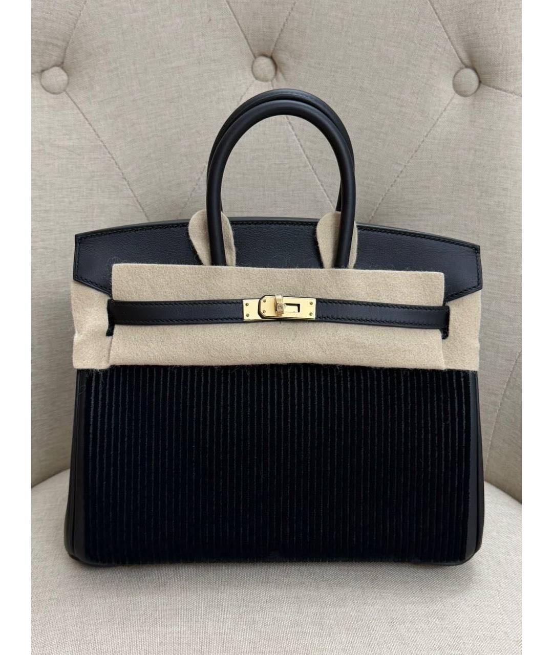 HERMES Черная кожаная сумка с короткими ручками, фото 9