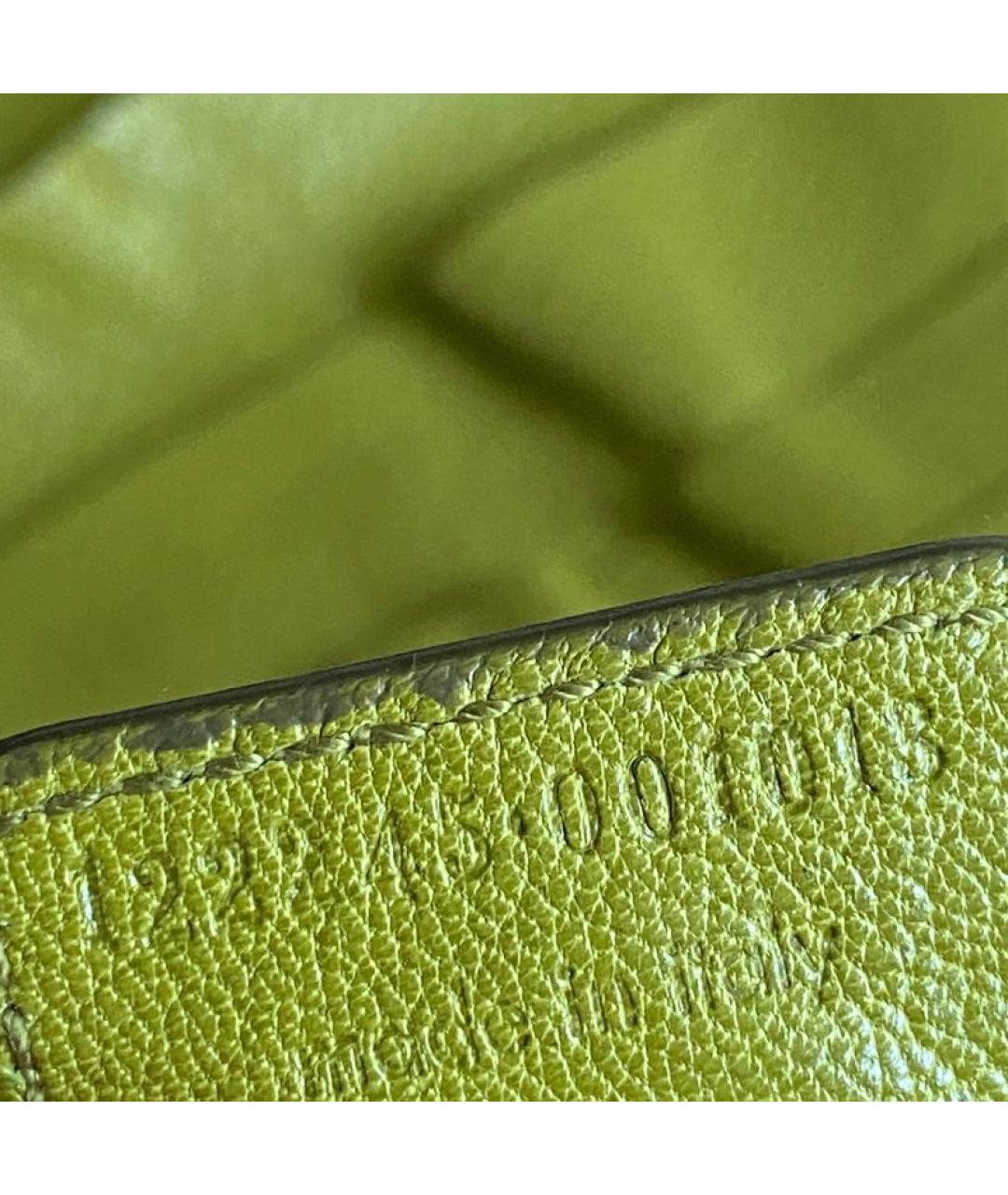 SAINT LAURENT Зеленая кожаная сумка тоут, фото 5