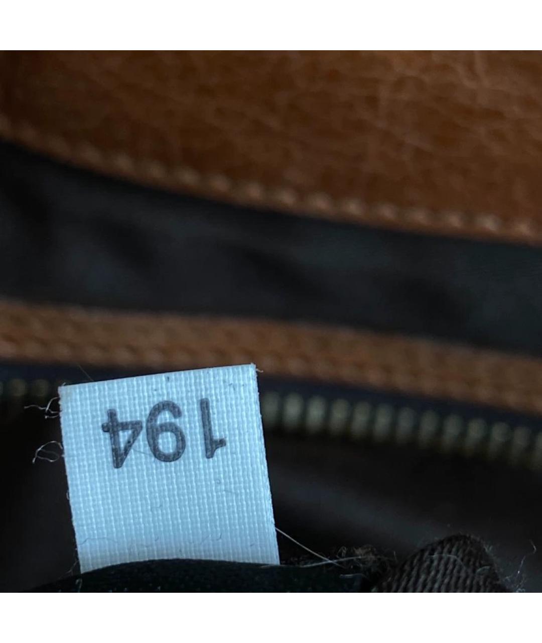 MIU MIU Коричневая кожаная сумка с короткими ручками, фото 8