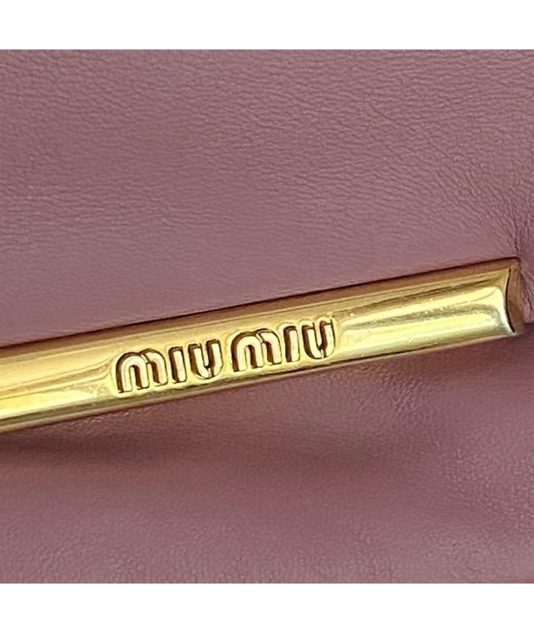 MIU MIU Розовая кожаная сумка через плечо, фото 3