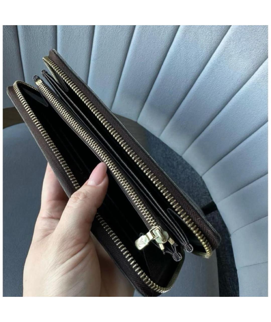 LOUIS VUITTON Коричневый кошелек, фото 7
