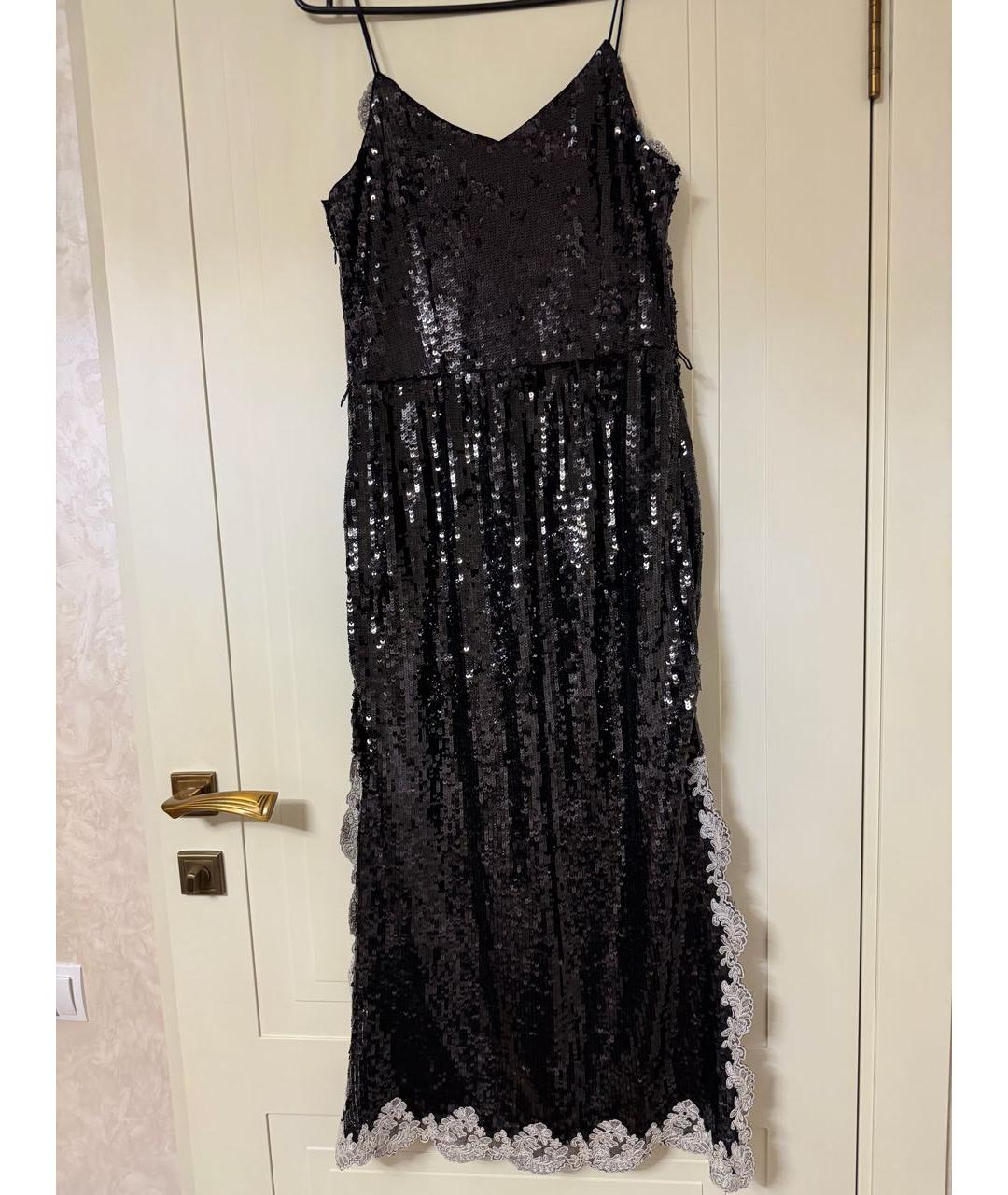 TWIN-SET Черное полиэстеровое вечернее платье, фото 2