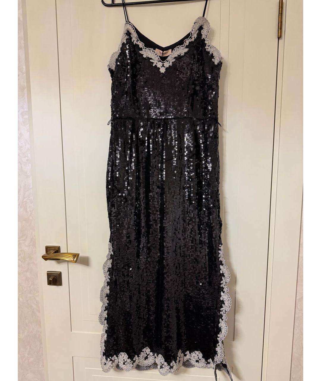 TWIN-SET Черное полиэстеровое вечернее платье, фото 6