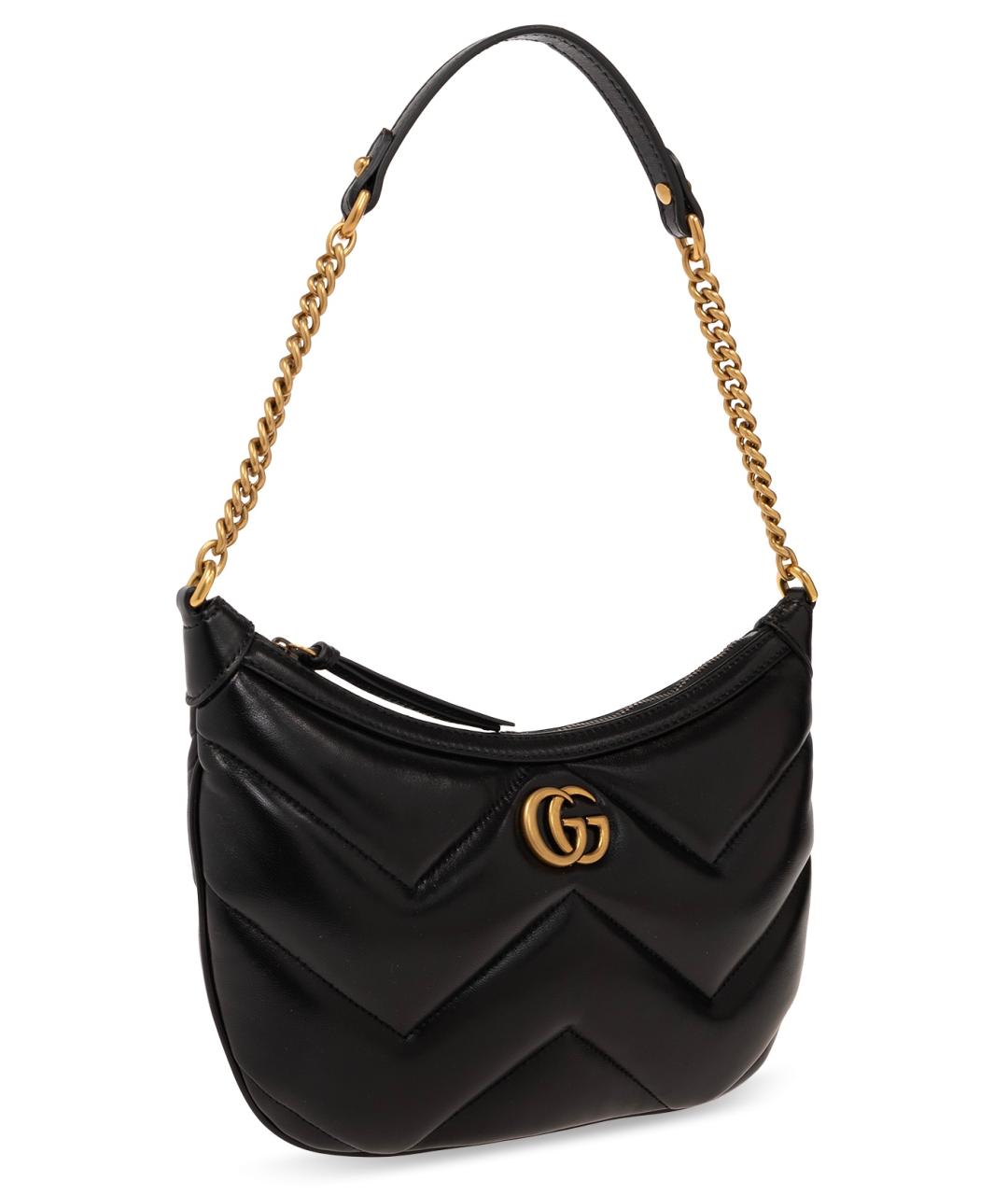 GUCCI Черная кожаная сумка с короткими ручками, фото 2