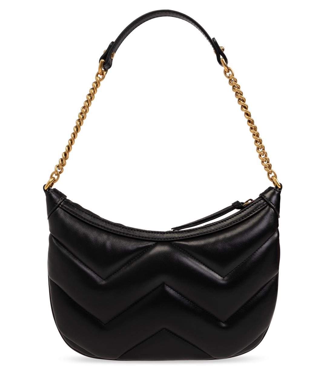 GUCCI Черная кожаная сумка с короткими ручками, фото 4