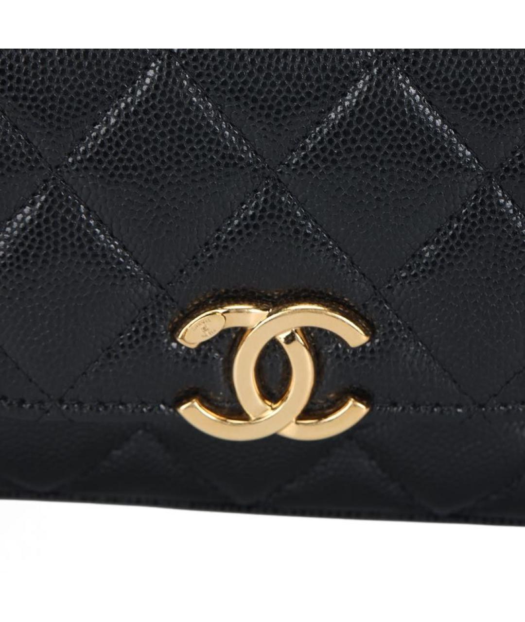 CHANEL Черная кожаная сумка через плечо, фото 5