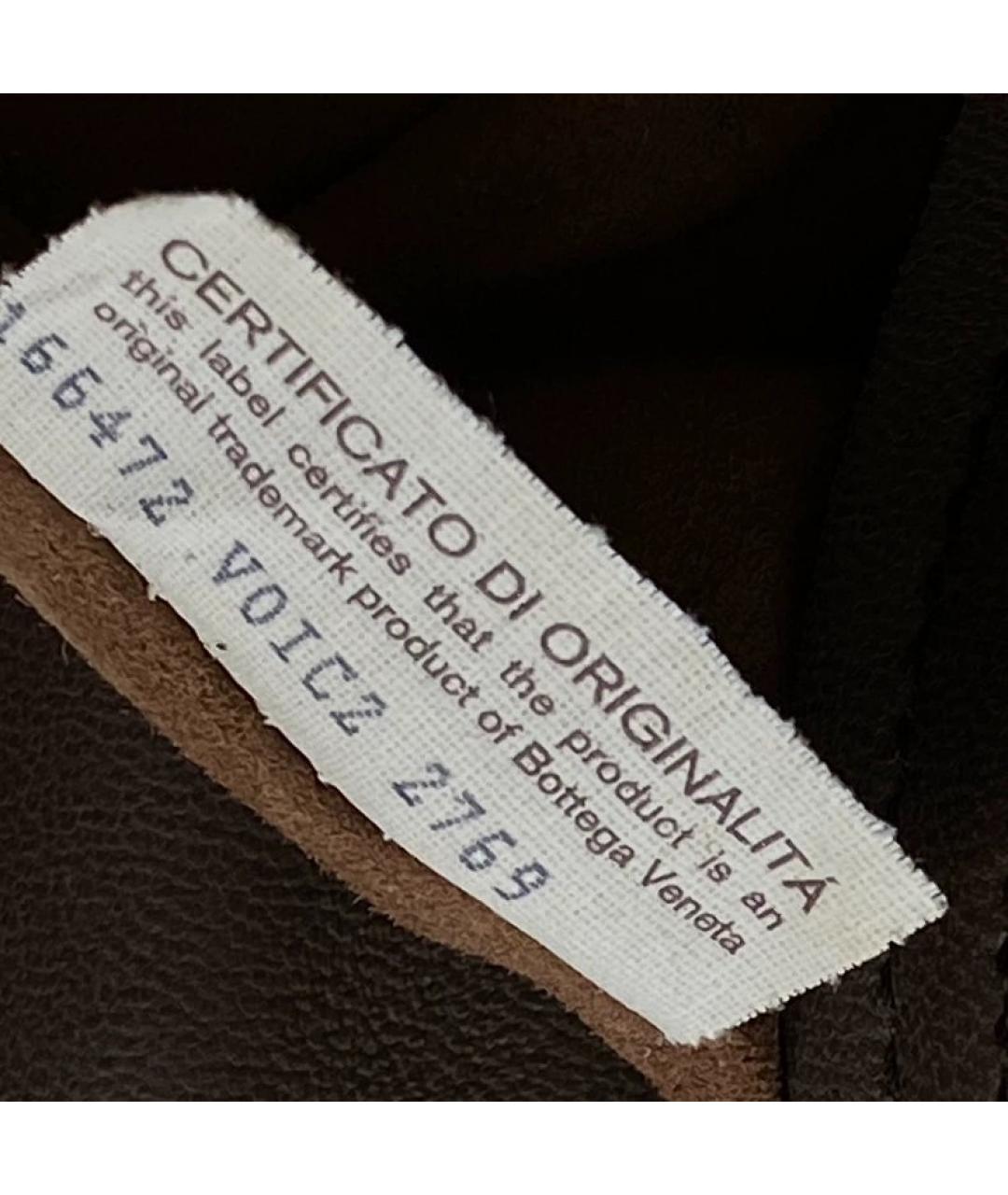 BOTTEGA VENETA Бежевая кожаная сумка с короткими ручками, фото 7