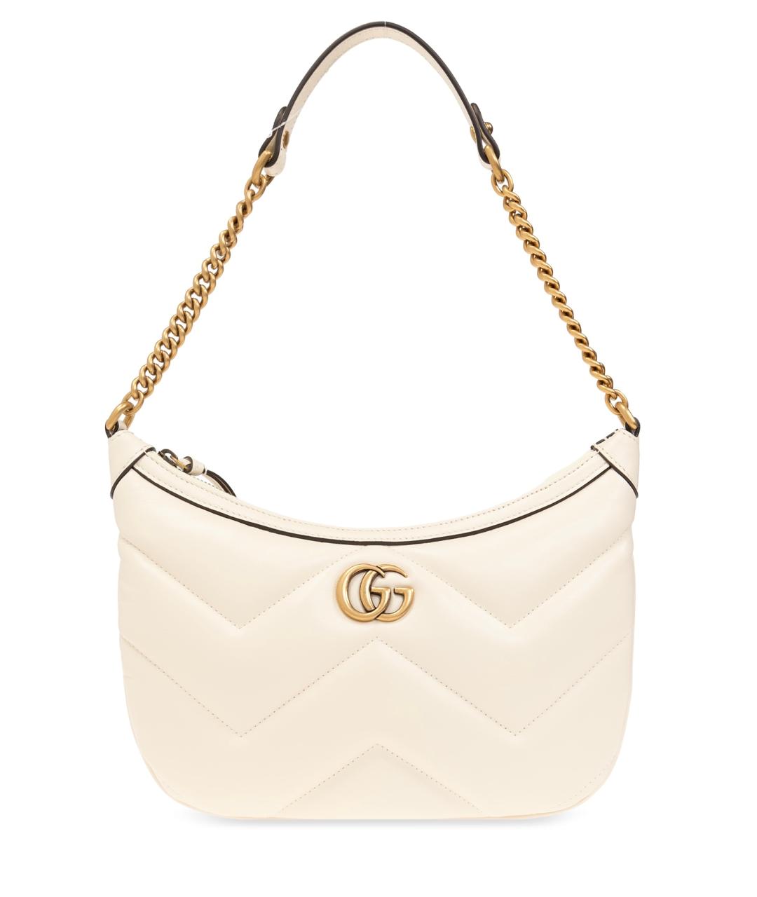 GUCCI Бежевая кожаная сумка с короткими ручками, фото 1