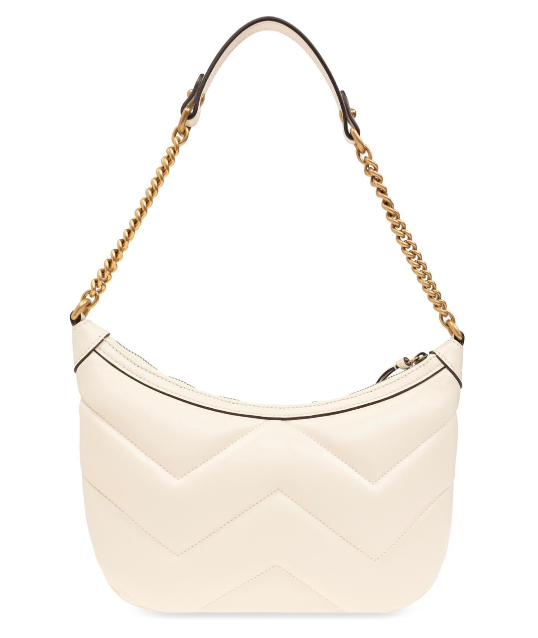 GUCCI Бежевая кожаная сумка с короткими ручками, фото 3