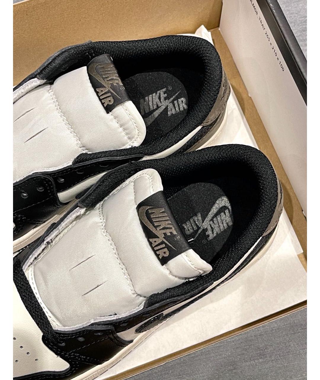 JORDAN Коричневые кожаные кроссовки, фото 7